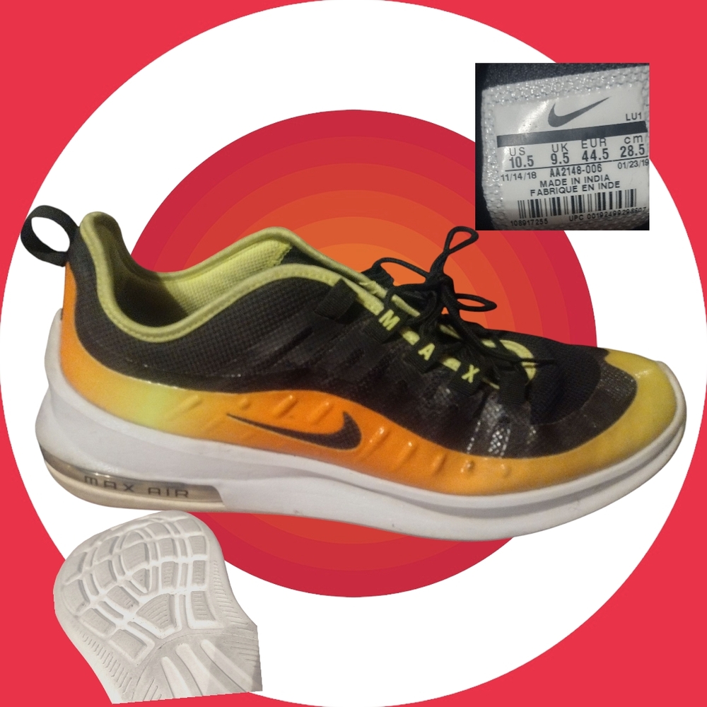 Nike Air Max Black and Yellow Sneakers